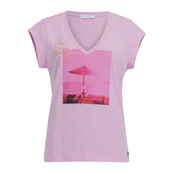 Coster Copenhagen, T-Shirt with oh vacay print, orchid pink